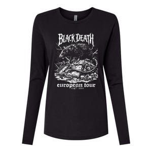 Black Death European Plague Rat Medieval History Goth Womens Cotton Relaxed Long Sleeve T-Shirt