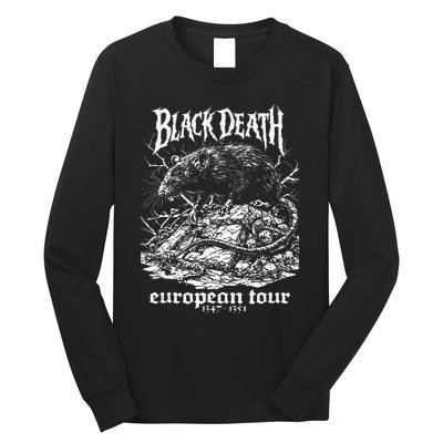 Black Death European Plague Rat Medieval History Goth Long Sleeve Shirt