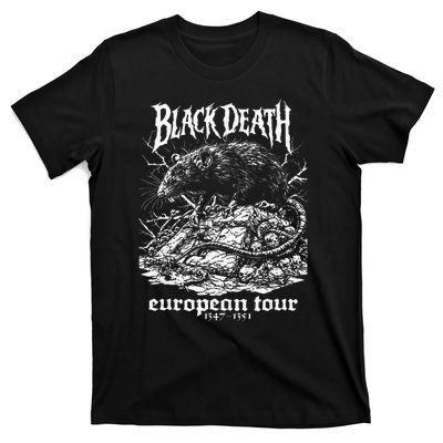 Black Death European Plague Rat Medieval History Goth T-Shirt