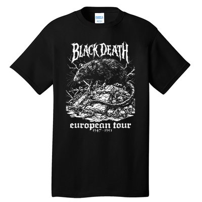 Black Death European Plague Rat Medieval History Goth Tall T-Shirt