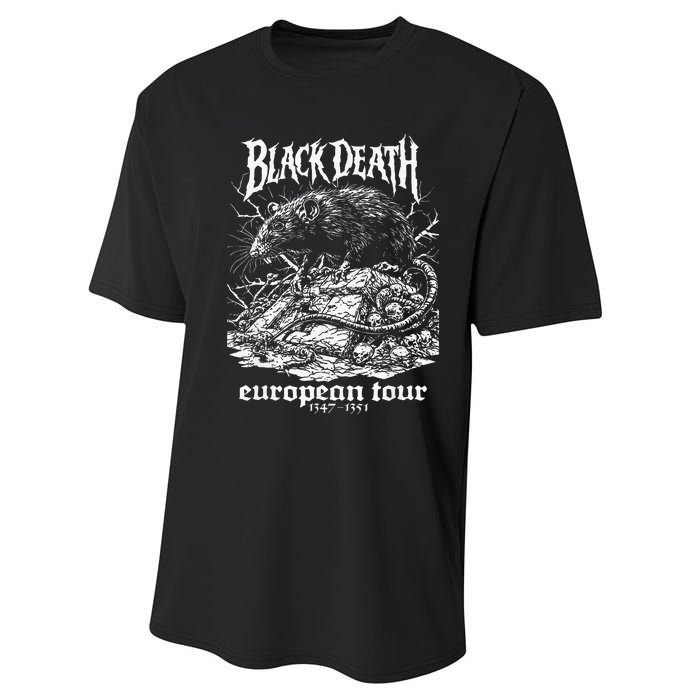 Black Death European Plague Rat Medieval History Goth Performance Sprint T-Shirt