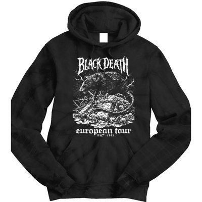 Black Death European Plague Rat Medieval History Goth Tie Dye Hoodie