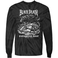 Black Death European Plague Rat Medieval History Goth Tie-Dye Long Sleeve Shirt