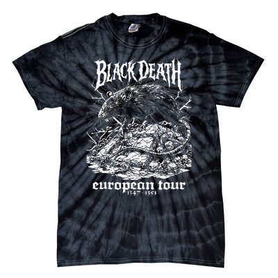 Black Death European Plague Rat Medieval History Goth Tie-Dye T-Shirt