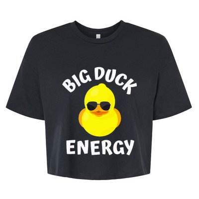 Big Duck Energy Yellow Rubber Duck Bella+Canvas Jersey Crop Tee