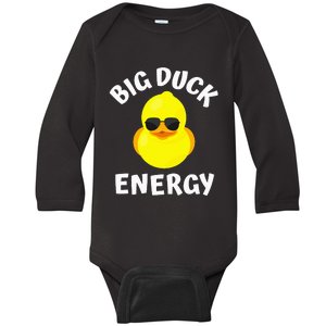 Big Duck Energy Yellow Rubber Duck Baby Long Sleeve Bodysuit