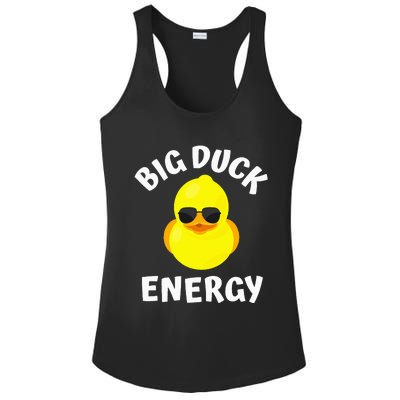 Big Duck Energy Yellow Rubber Duck Ladies PosiCharge Competitor Racerback Tank