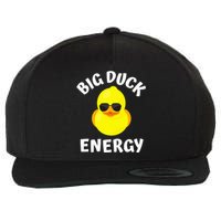 Big Duck Energy Yellow Rubber Duck Wool Snapback Cap