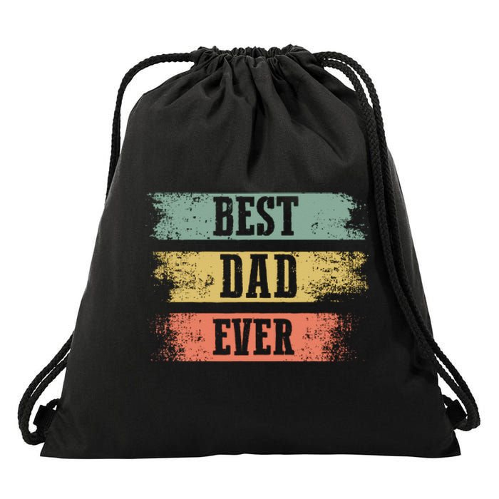 Best dad ever gift for Funny Father's day Drawstring Bag