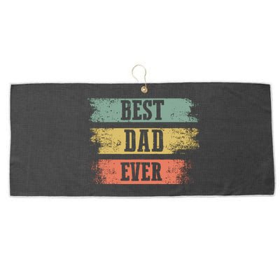 Best dad ever gift for Funny Father's day Large Microfiber Waffle Golf Towel