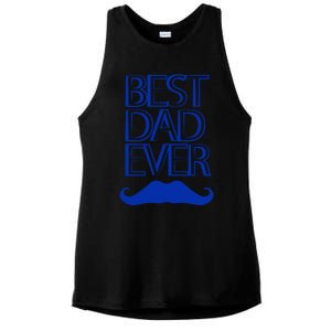 Best Dad Ever Gift Ladies PosiCharge Tri-Blend Wicking Tank