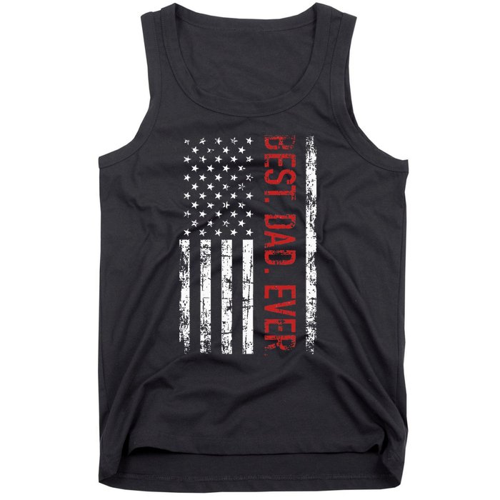 Best Dad Ever Us American Flag Gift For FatherS Day Tank Top