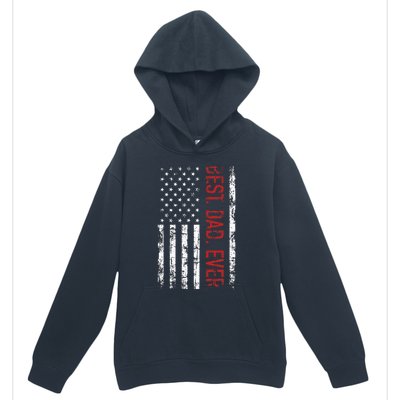 Best Dad Ever Us American Flag Gift For FatherS Day Urban Pullover Hoodie