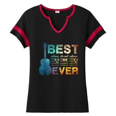 Best Dad Ever Guitar Chords Guitarist Father Fathers Day Ladies Halftime Notch Neck Tee