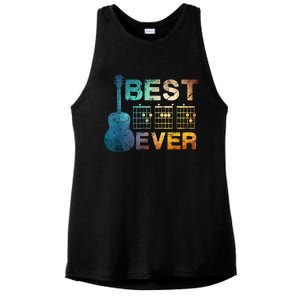 Best Dad Ever Guitar Chords Guitarist Father Fathers Day Ladies PosiCharge Tri-Blend Wicking Tank