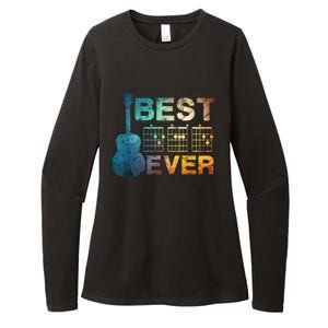 Best Dad Ever Guitar Chords Guitarist Father Fathers Day Womens CVC Long Sleeve Shirt