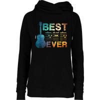 Best Dad Ever Guitar Chords Guitarist Father Fathers Day Womens Funnel Neck Pullover Hood