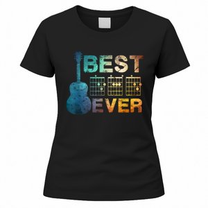 Best Dad Ever Guitar Chords Guitarist Father Fathers Day Women's T-Shirt