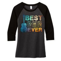 Best Dad Ever Guitar Chords Guitarist Father Fathers Day Women's Tri-Blend 3/4-Sleeve Raglan Shirt