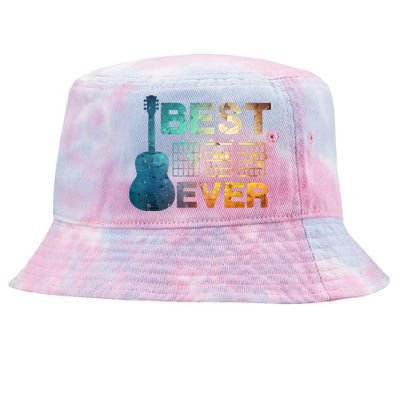 Best Dad Ever Guitar Chords Guitarist Father Fathers Day Tie-Dyed Bucket Hat