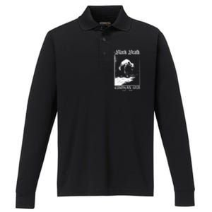 Black Death European Plague Rat Medieval History Goth Performance Long Sleeve Polo