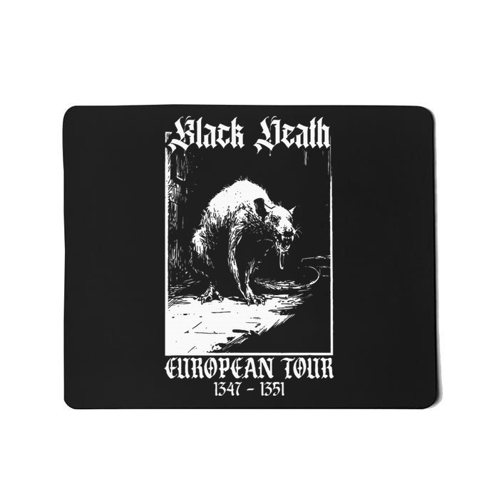 Black Death European Plague Rat Medieval History Goth Mousepad