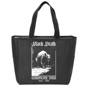 Black Death European Plague Rat Medieval History Goth Zip Tote Bag