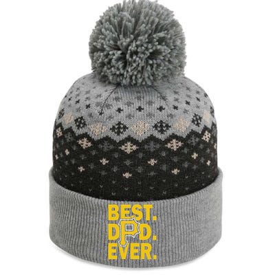 Best Dad Ever Baseball The Baniff Cuffed Pom Beanie