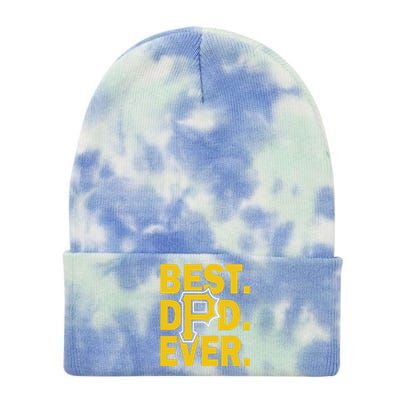 Best Dad Ever Baseball Tie Dye 12in Knit Beanie