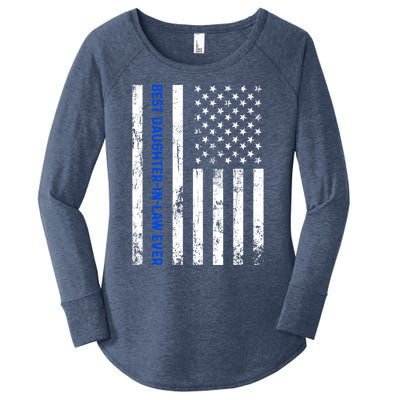 Best Daughterinlaw Ever Retro American Flag Son Funny Gift Women's Perfect Tri Tunic Long Sleeve Shirt