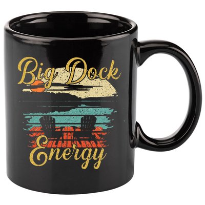 Big Dock Energy Summer Cottage Vacation Lake Life 11oz C Handle Ceramic Mug