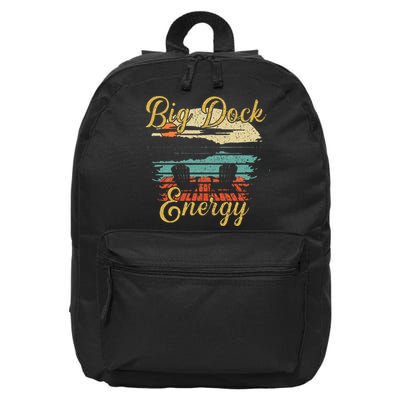 Big Dock Energy Summer Cottage Vacation Lake Life 16 in Basic Backpack