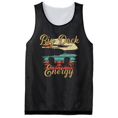 Big Dock Energy Summer Cottage Vacation Lake Life Mesh Reversible Basketball Jersey Tank