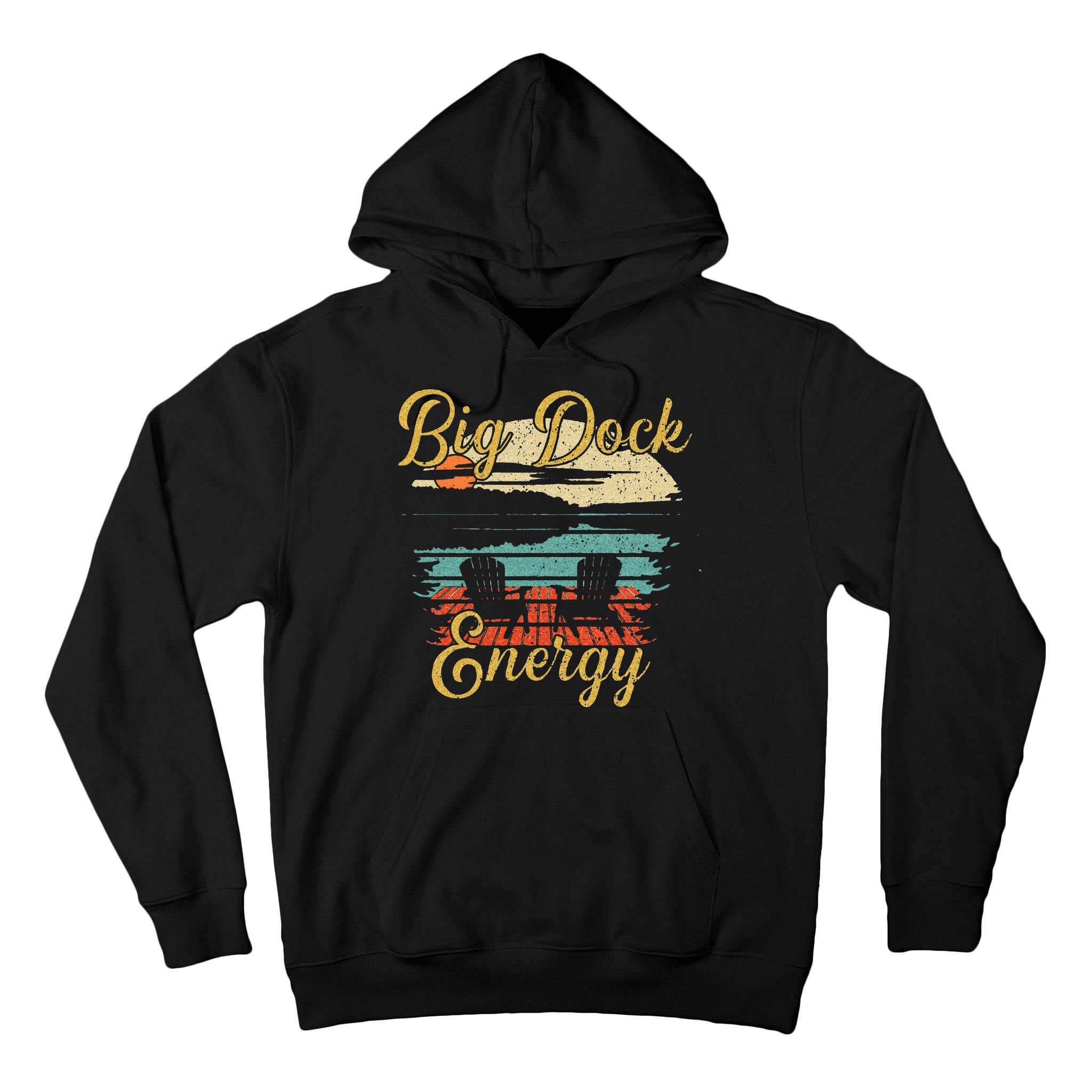 Big Dock Energy Summer Cottage Vacation Lake Life Tall Hoodie