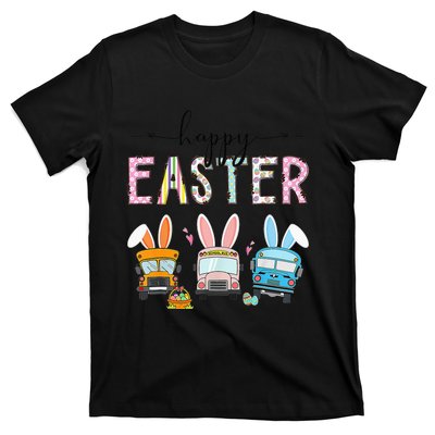 Bus Driver Easter Egg Hunt Bunny Ears Easter Squad T-Shirt