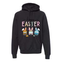 Bus Driver Easter Egg Hunt Bunny Ears Easter Squad Premium Hoodie