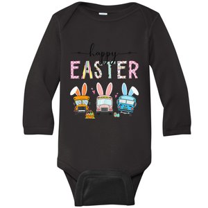 Bus Driver Easter Egg Hunt Bunny Ears Easter Squad Baby Long Sleeve Bodysuit