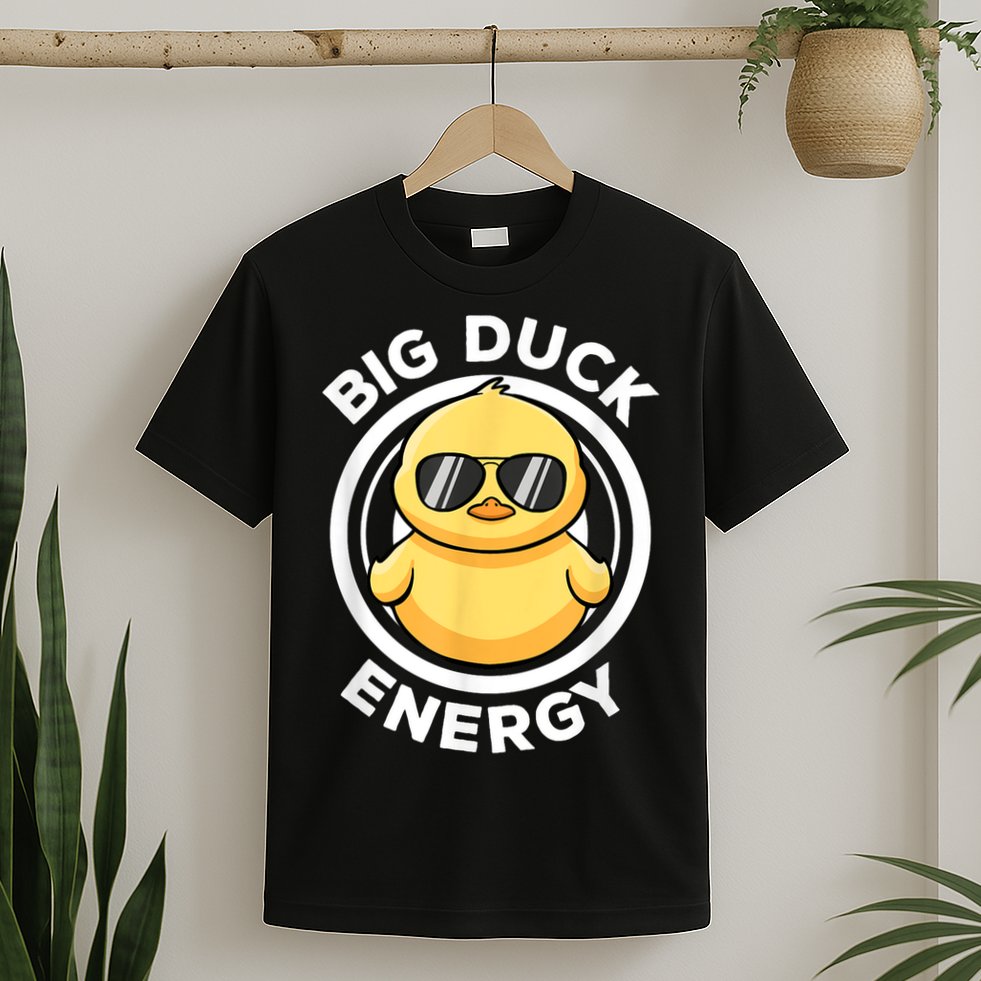 Big Duck Energy Duckie I Love Ducks Lovers Funny Rubber Duck T-Shirt