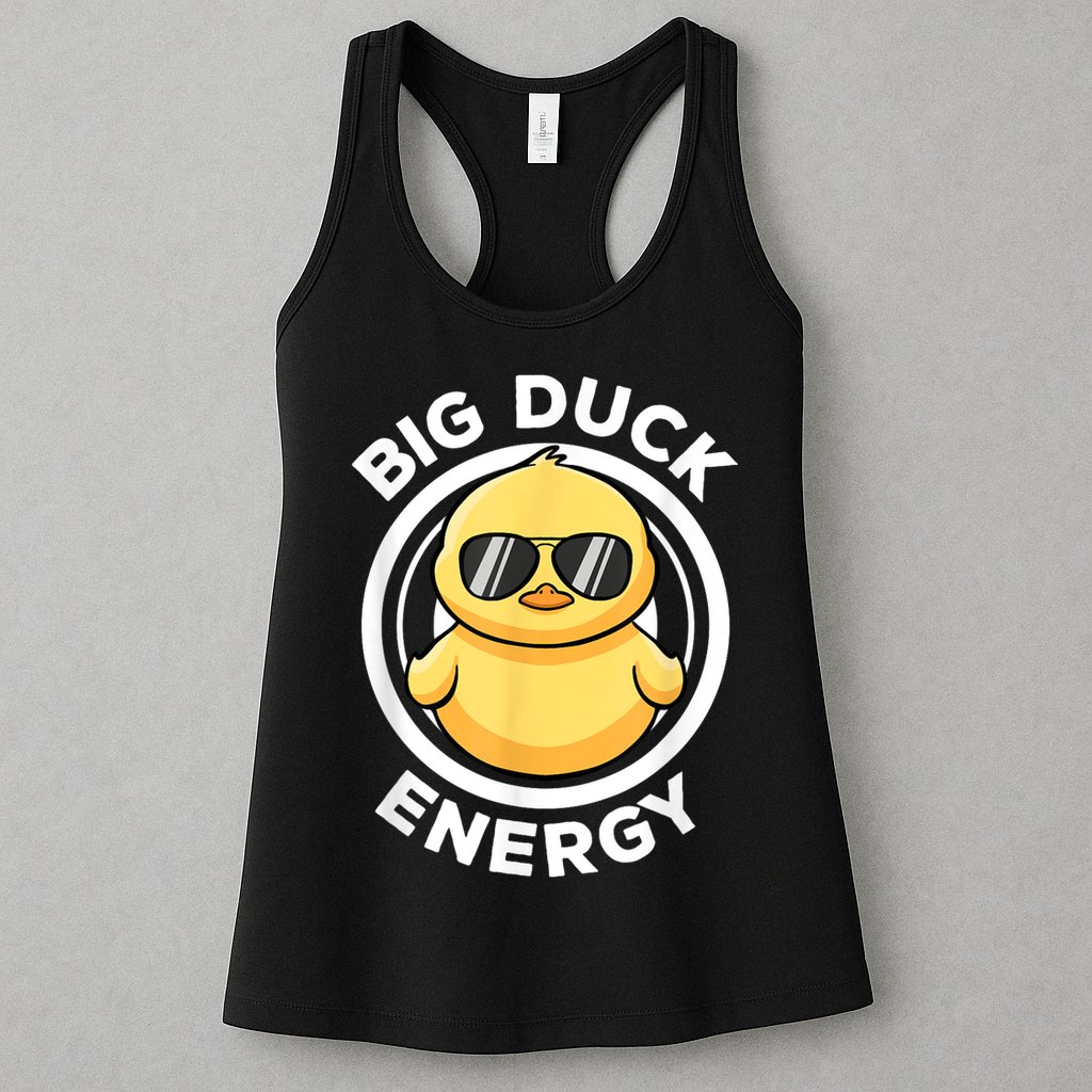 Big Duck Energy Duckie I Love Ducks Lovers Funny Rubber Duck Womens Tank Top