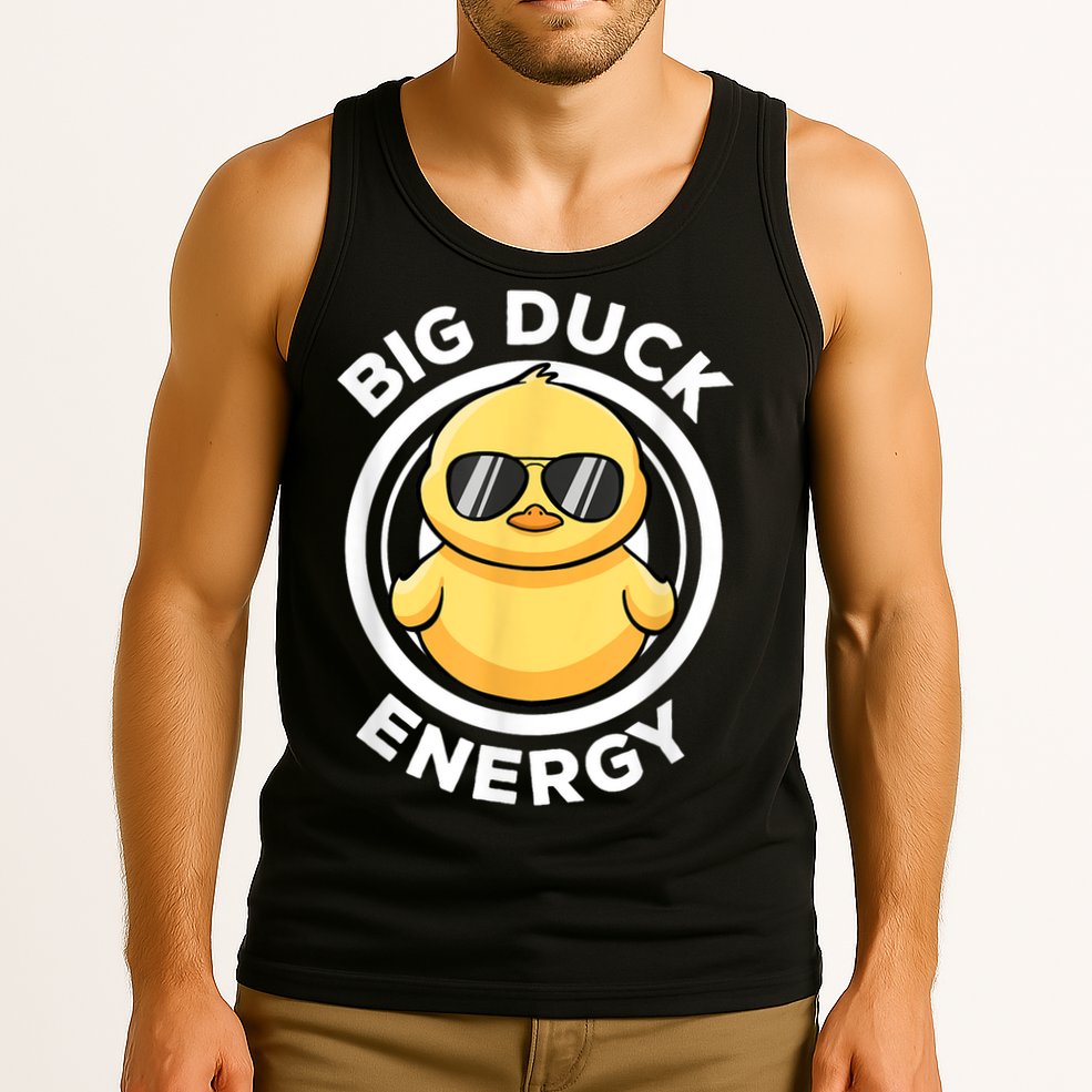 Big Duck Energy Duckie I Love Ducks Lovers Funny Rubber Duck Tank Top