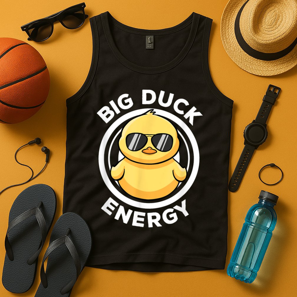 Big Duck Energy Duckie I Love Ducks Lovers Funny Rubber Duck Tank Top