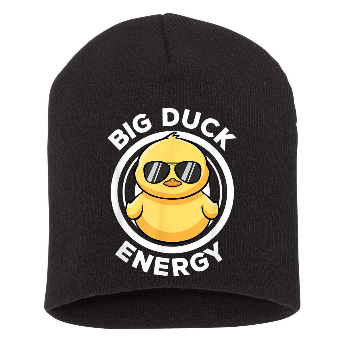 Big Duck Energy Duckie I Love Ducks Lovers Funny Rubber Duck Short Acrylic Beanie