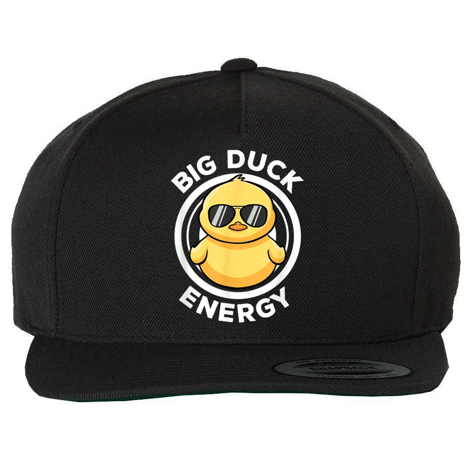 Big Duck Energy Duckie I Love Ducks Lovers Funny Rubber Duck Wool Snapback Cap