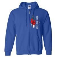 Best Dad Ever Boxing Gloves Fathers Day Boxers Flag USA Him Full Zip Hoodie