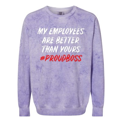 Boss Day Employee Appreciation Office Gift Women Colorblast Crewneck Sweatshirt