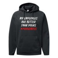 Boss Day Employee Appreciation Office Gift Women Performance Fleece Hoodie