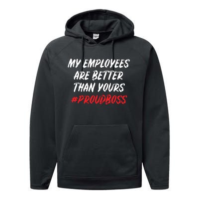 Boss Day Employee Appreciation Office Gift Women Performance Fleece Hoodie