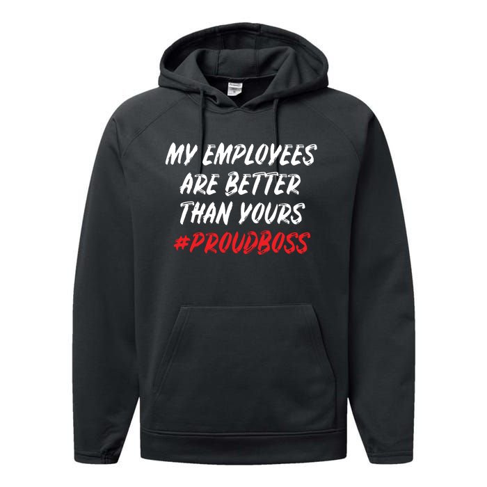 Boss Day Employee Appreciation Office Gift Women Performance Fleece Hoodie