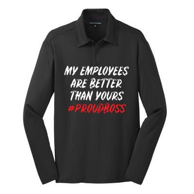 Boss Day Employee Appreciation Office Gift Women Silk Touch Performance Long Sleeve Polo