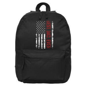 Best Dad Ever Us American Flag Gift For FatherS Day 16 in Basic Backpack